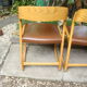Series of four baumann sleigh chairs