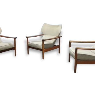 Lot de fauteuils wing chair Sven Ivar Dysthe model Rock Royal, Norvege