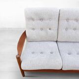 Mid-Century Danish Vintage 3-Seater Sofa in Teak, Denmark, 1960s