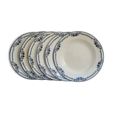 Set of 6 hollow plates Salins Model Saussure A.B.Terre de Fer