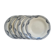 Set of 6 hollow plates Salins Model Saussure A.B.Terre de Fer