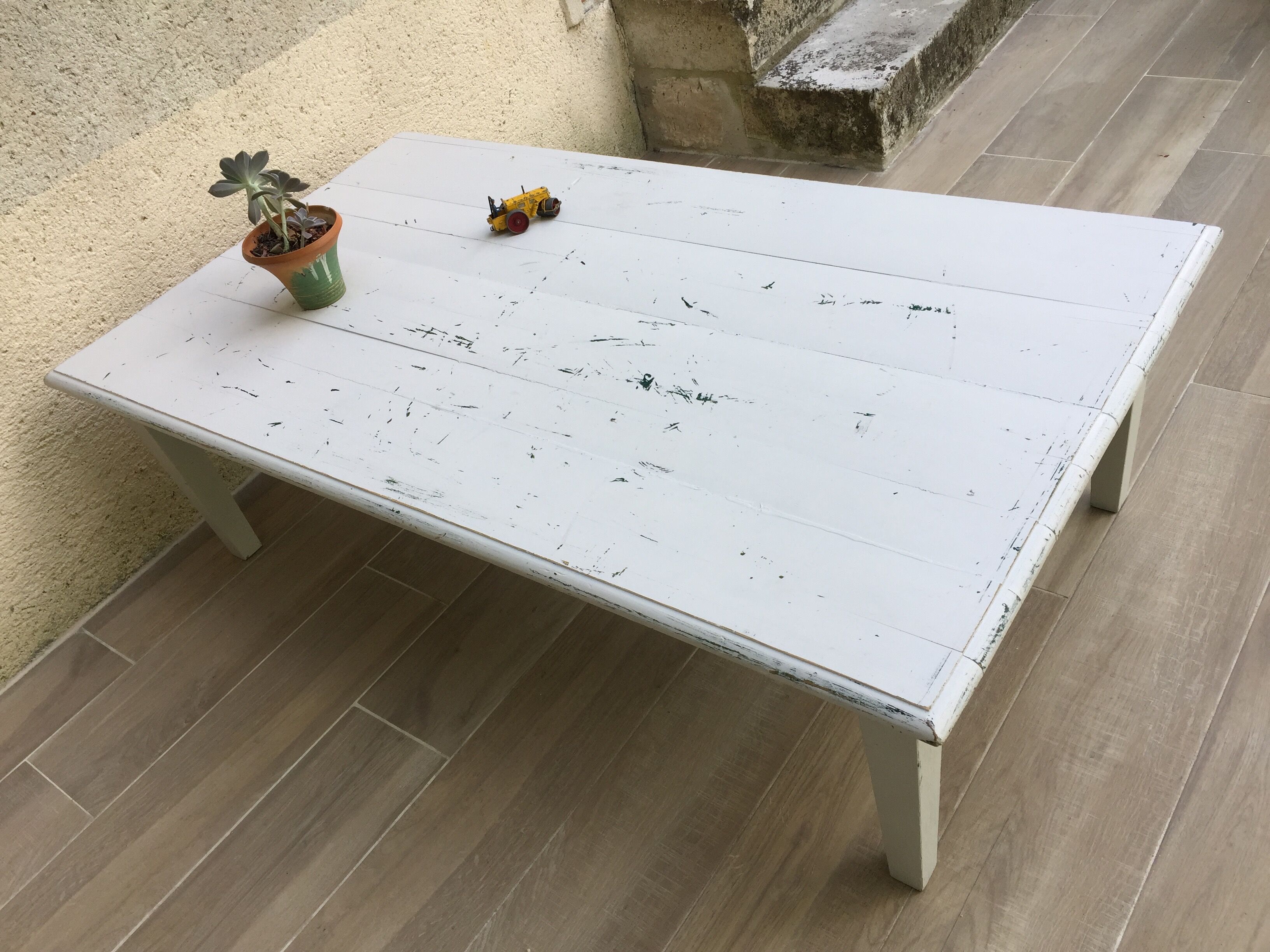 Table basse de ferme vintage