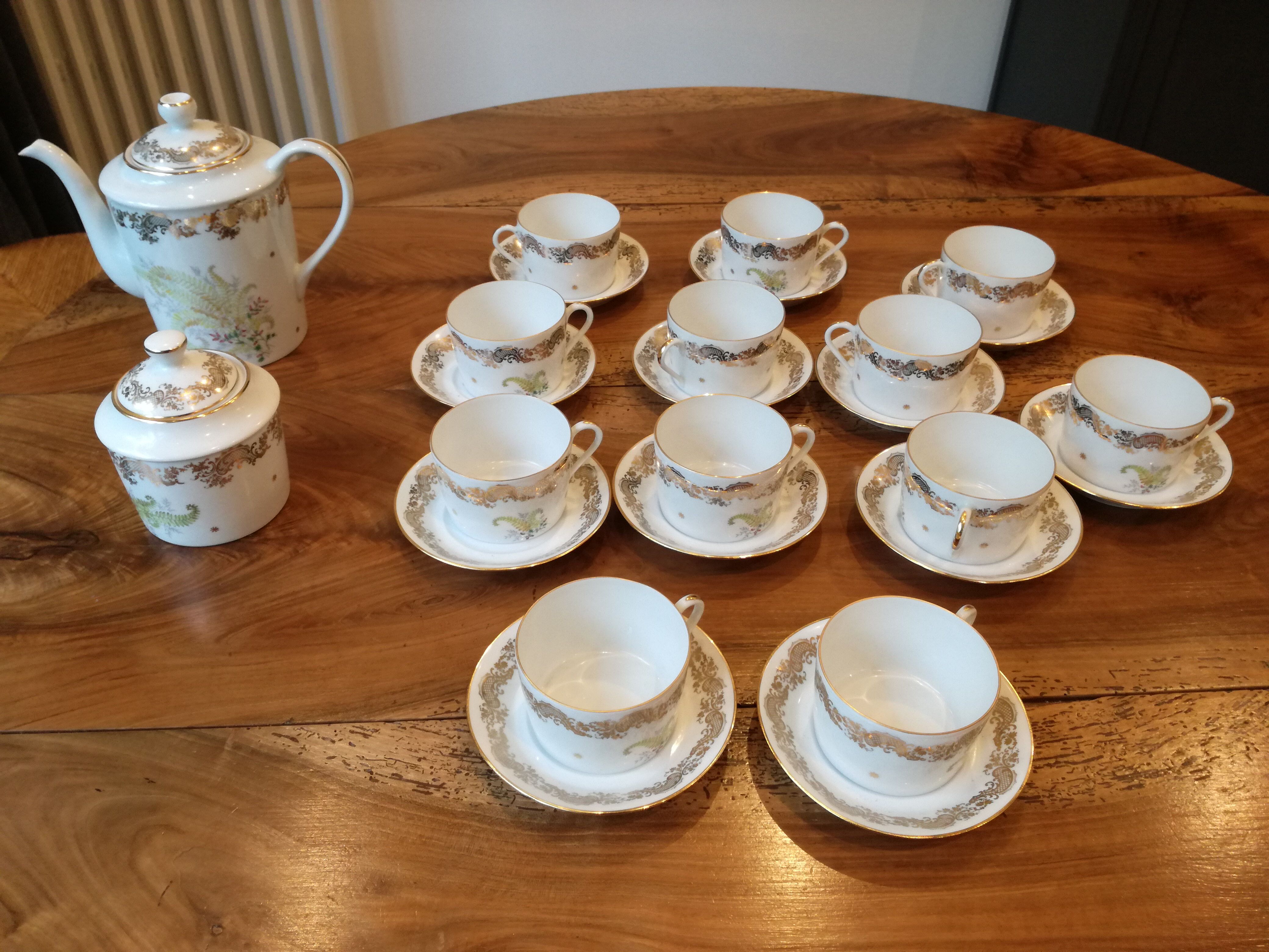 Limoges porcelain tea and coffee service