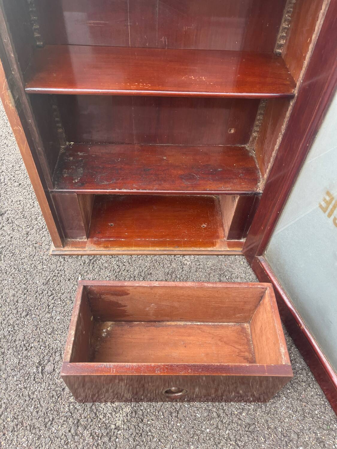 Old medicine cabinet furniture shelf professional furniture glass door