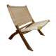 Fauteuil pliant en bois et rotin