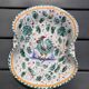 Dish, antique Italian Orvieto Deruta fruit bowl with rooster decoration