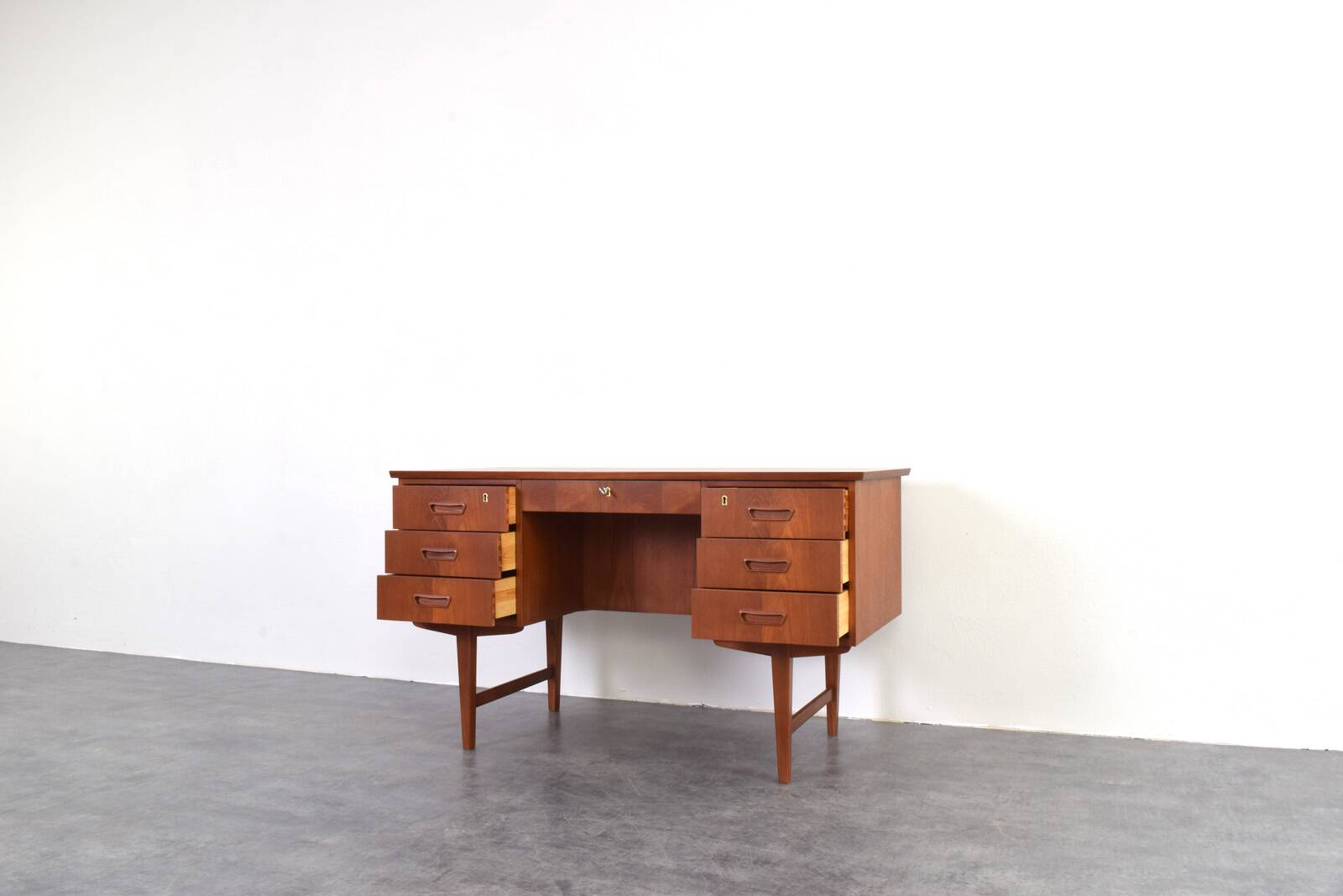 Mid-Century Modern Danish Teak Executive Desk, 1960s