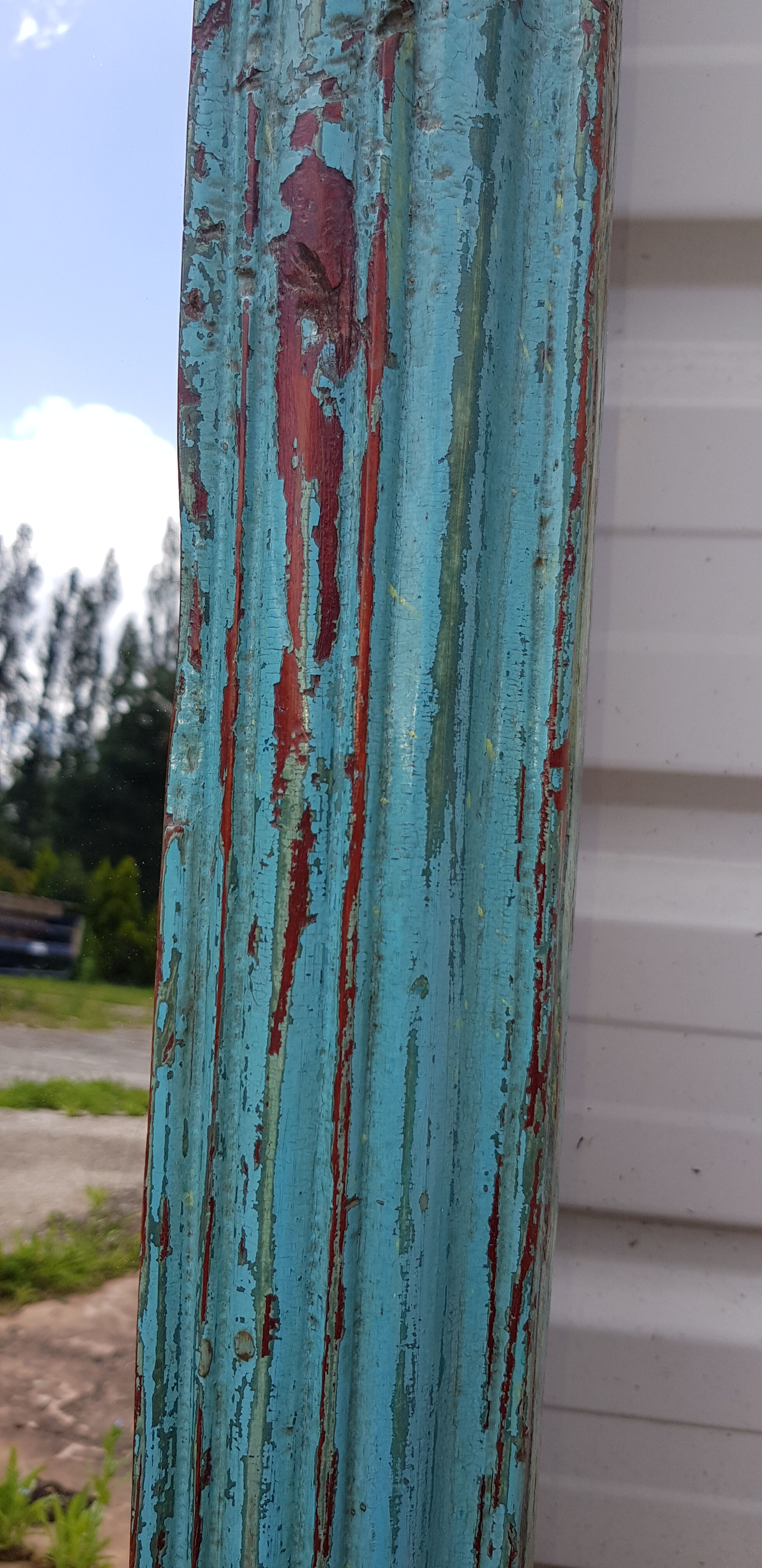 Ancient Burmese teak mirror