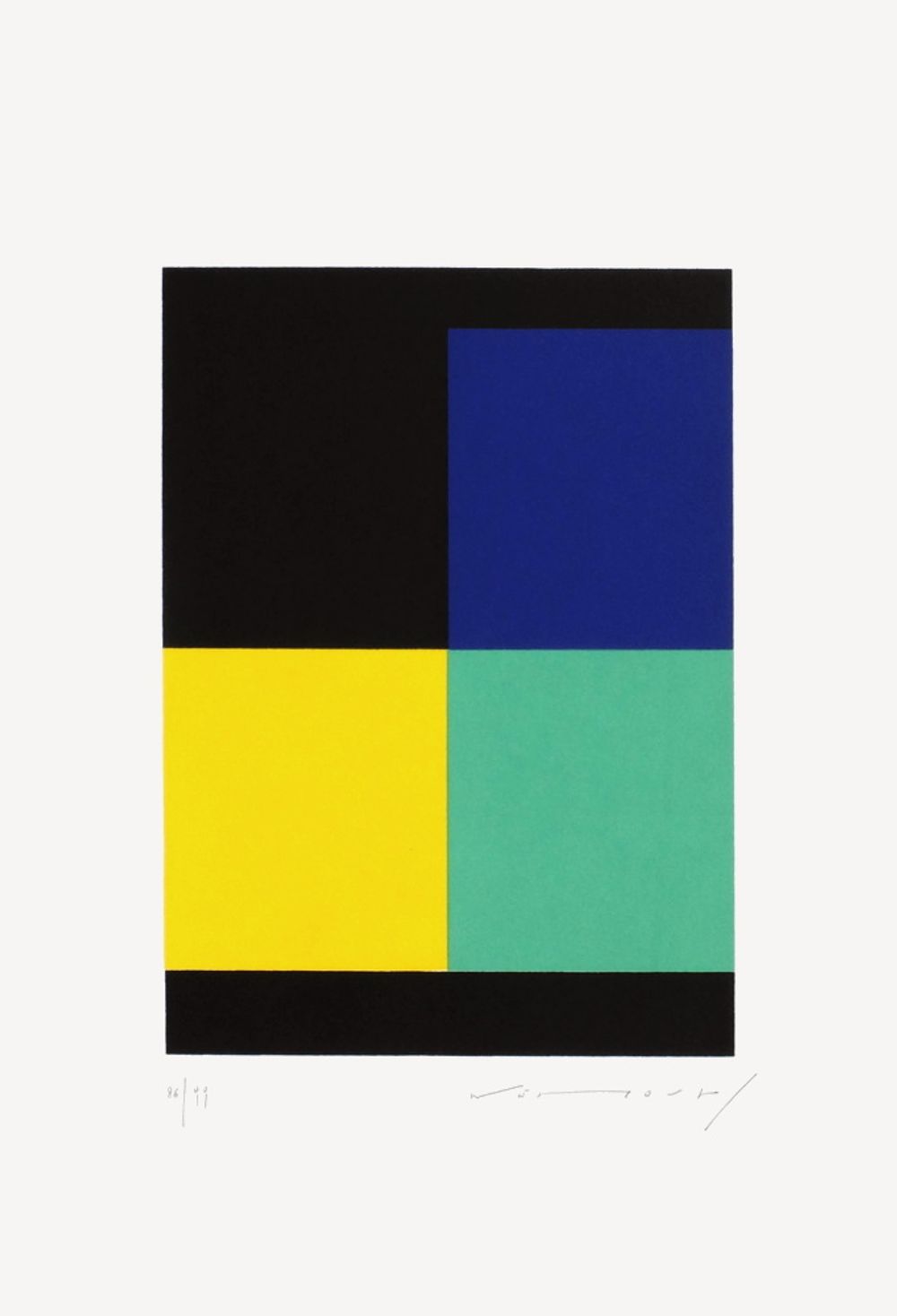 Aurélie Nemours illustration "black angle" 1991