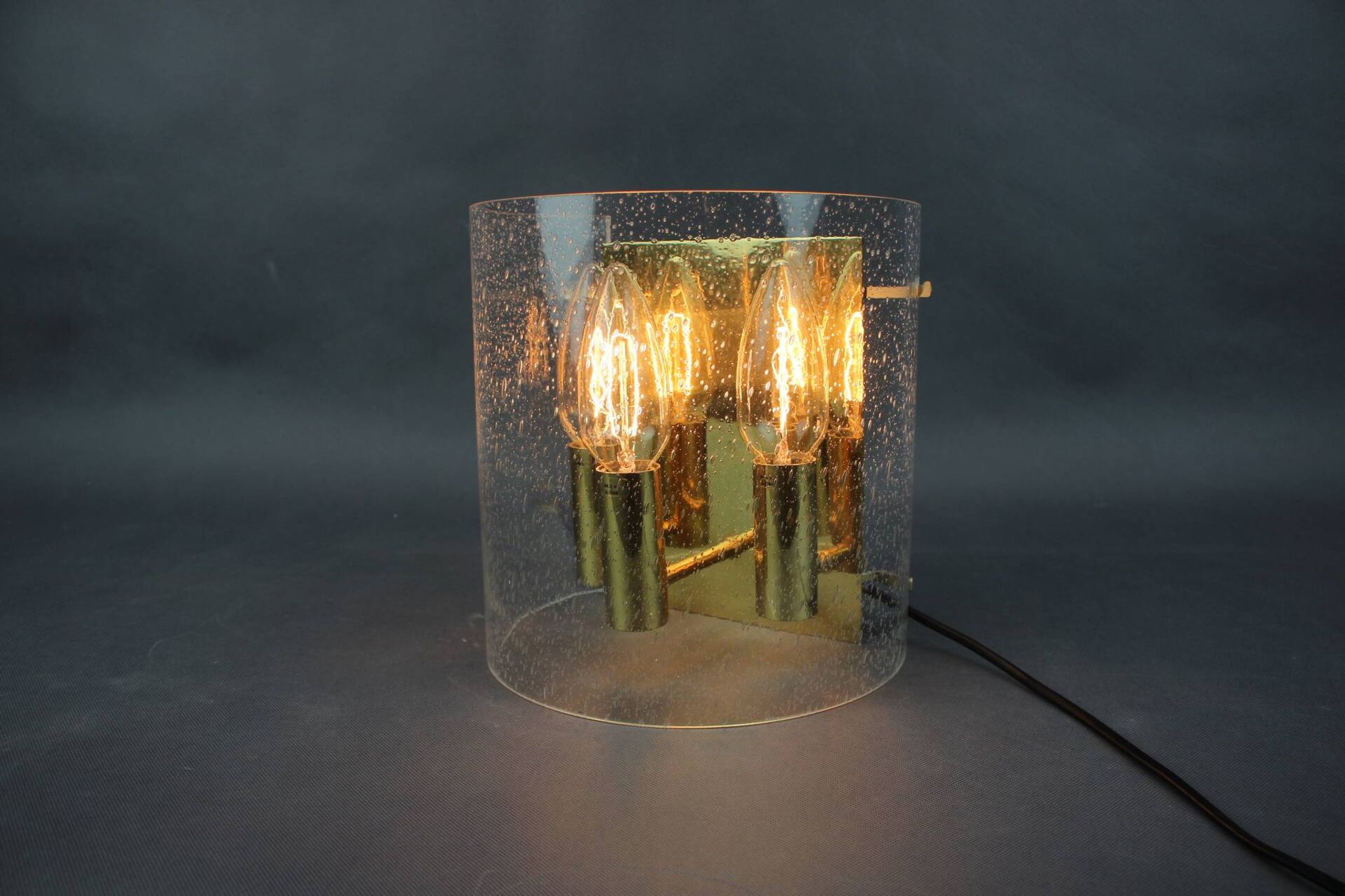 1970s Brass and Bubble Glass Wall Lamp, Germany