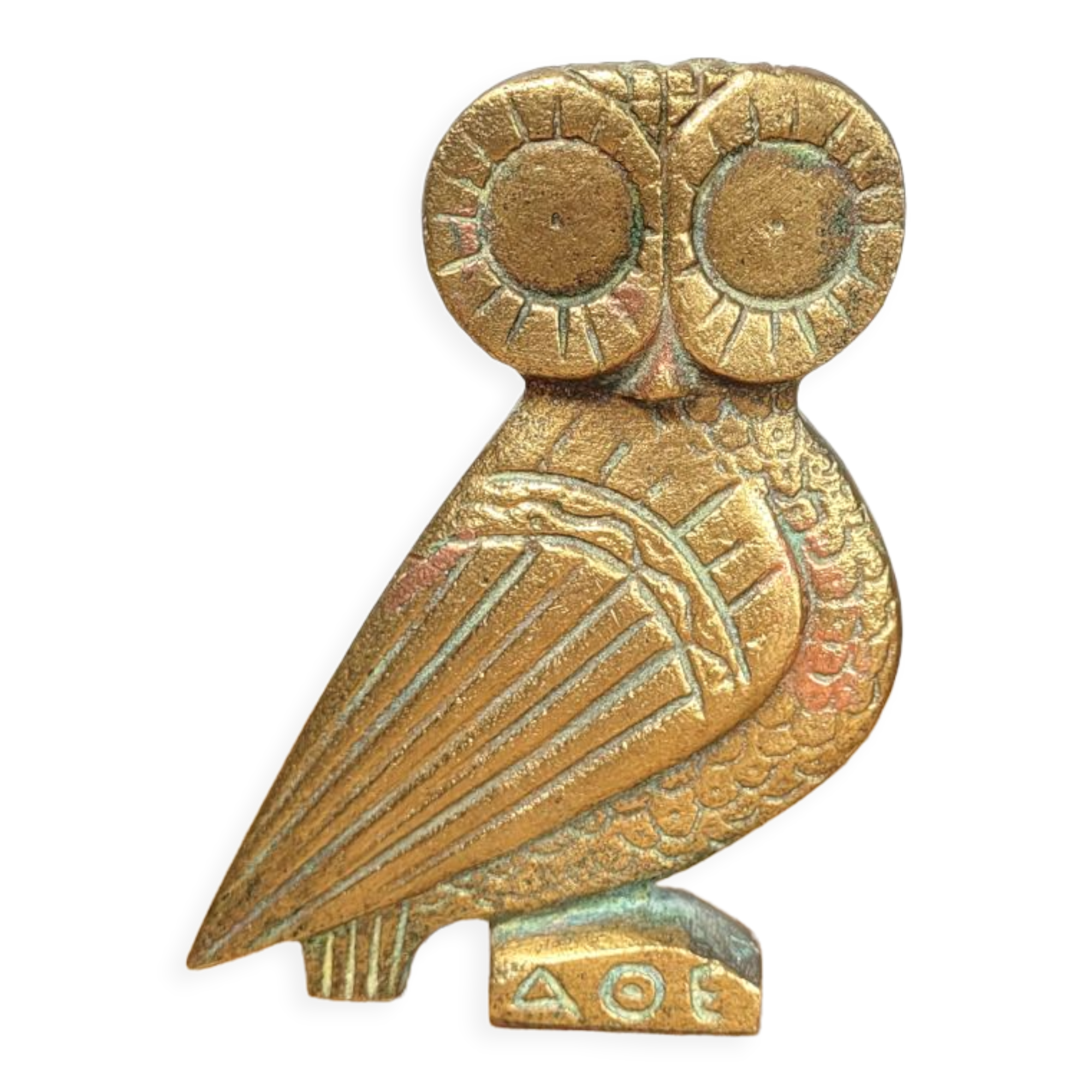 Bronze owl Athena