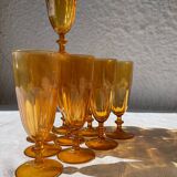 Orange champagne glasses
