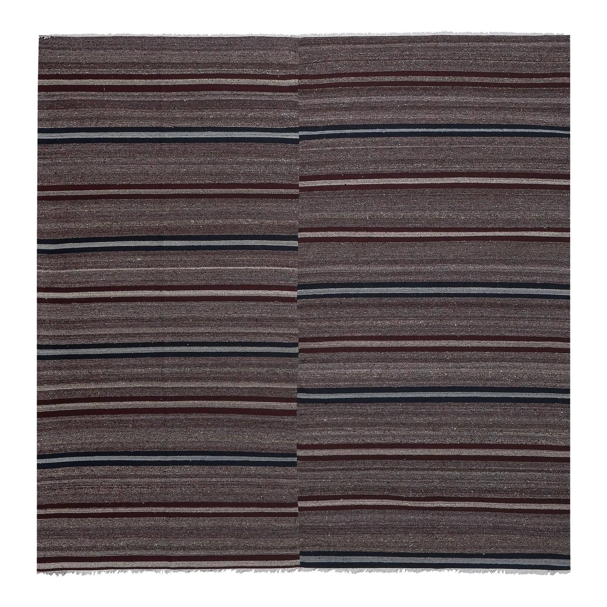 Vintage Turkish kilim handwoven 286x293 cm