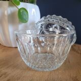 Sucrier / bonbonnière en verre ciselé