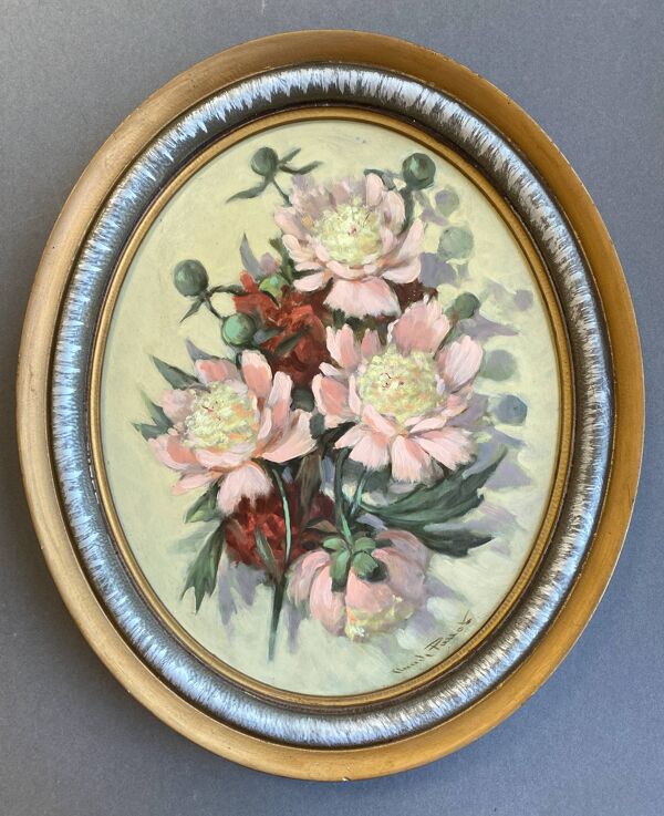 Tableau HSP : ''Bouquet de pivoines