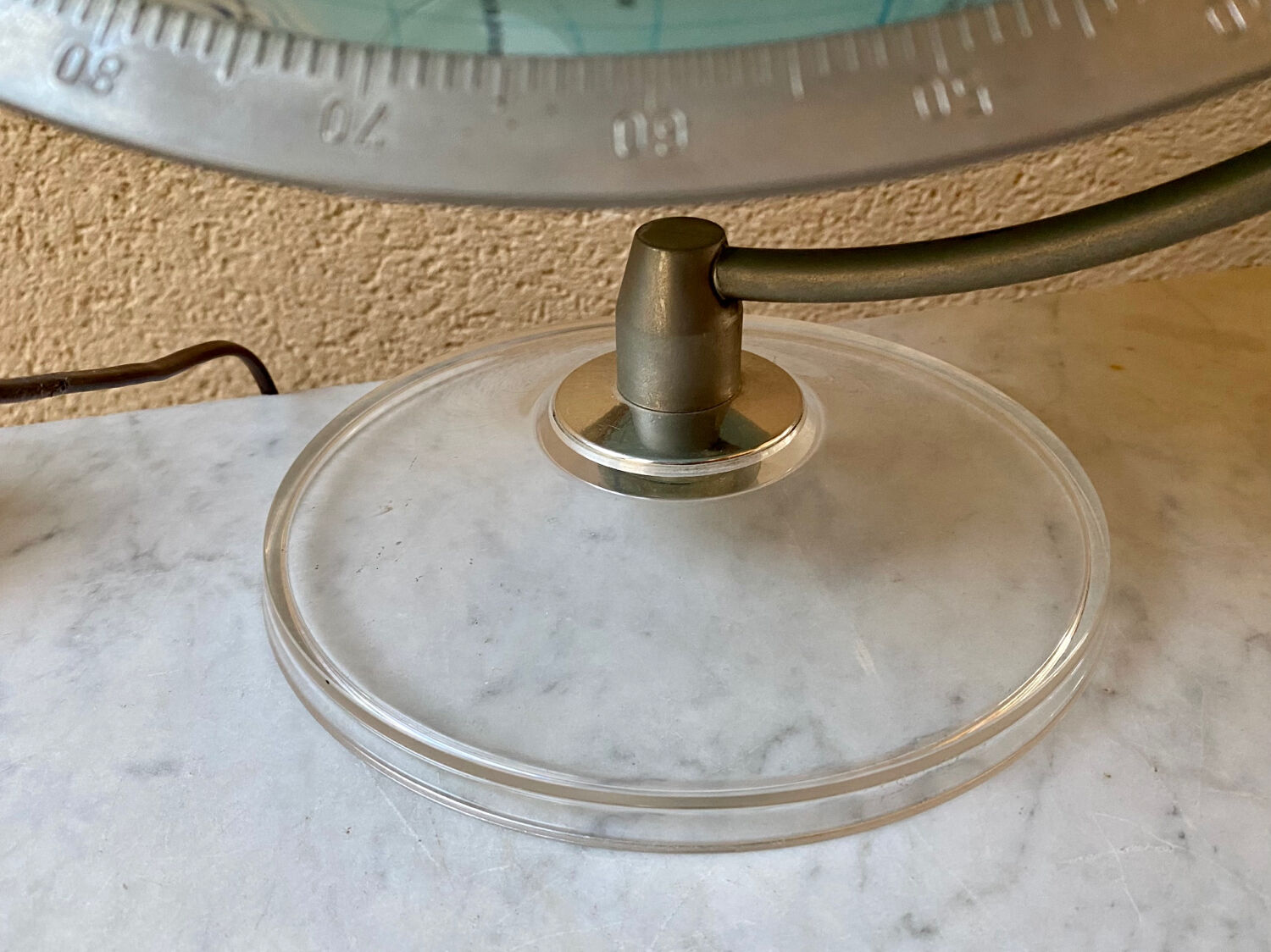 World map lamp Scan-globe Denmark vintage 1972 swivel & tiltable