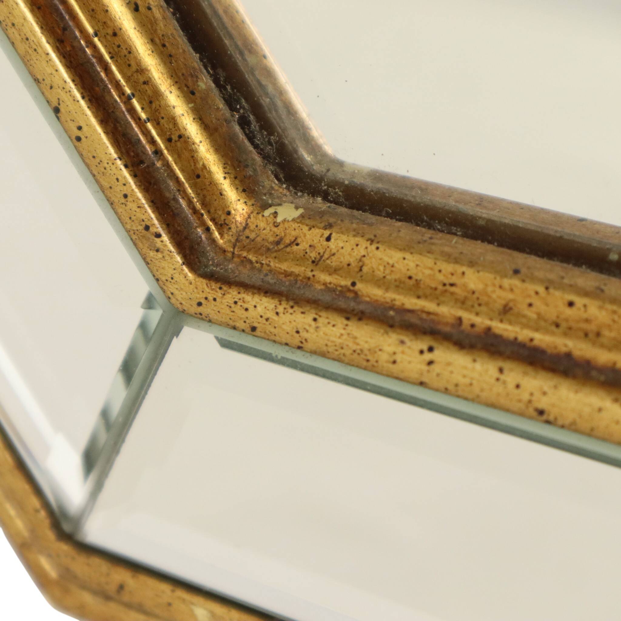 Grand miroir octogonal Deknudt, style Hollywood Regency