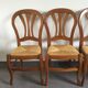 Series of 4 cherry wood chairs