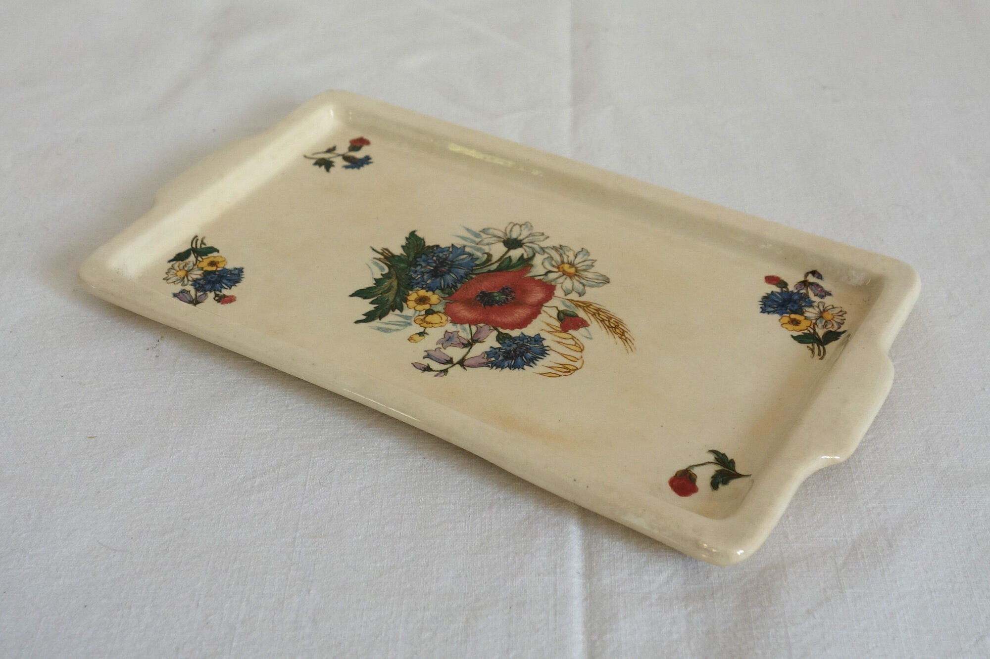 Vintage cake dish model Agreste, Digoin Sarreguemines