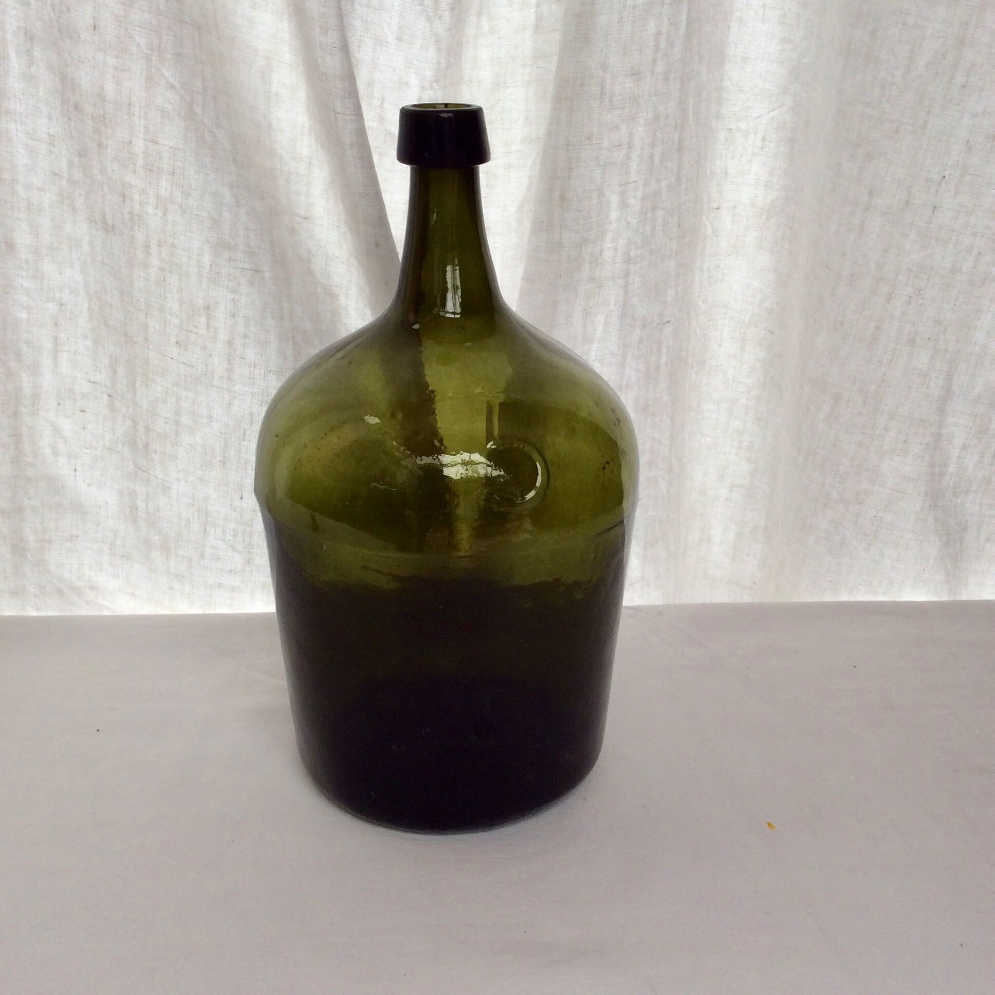 Glass bottle dark green color 5 liters