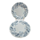 Set of 2 Longchamp ironstone plates model Lila Art Nouveau 22 cm