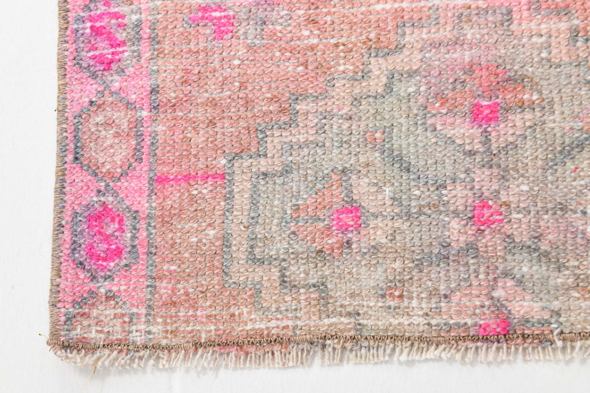 Handmade Faded Color Turkish Door Mat Rug