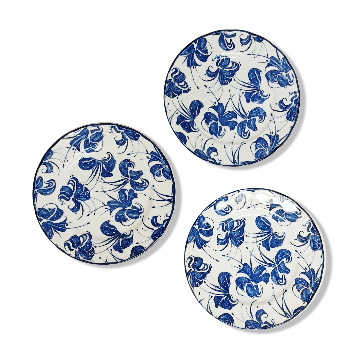 Set of 3 dessert plates Royal Tudor Orchid by Grindley
