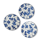 Set of 3 dessert plates Royal Tudor Orchid by Grindley