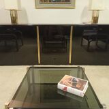 Black lacquered and brass design 70/80