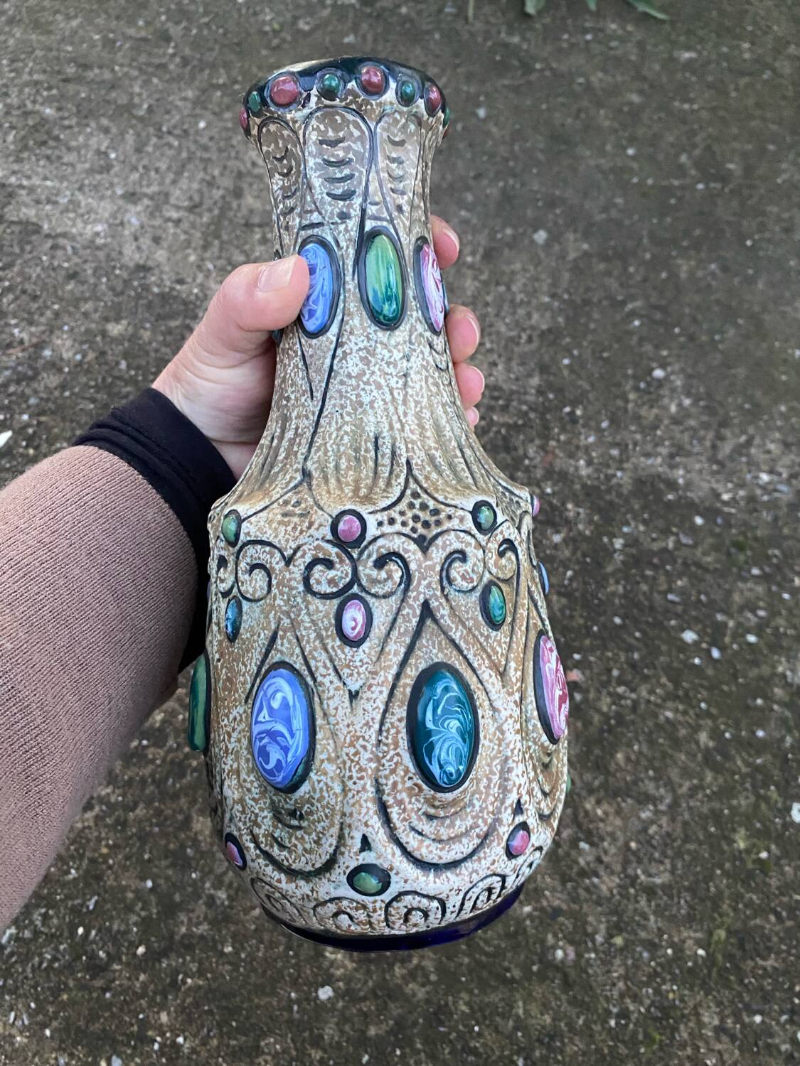 Vase 1920, style art. Déco 1920 céramique, émaillée.