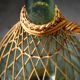 Bouteille verre et rotin vintage
