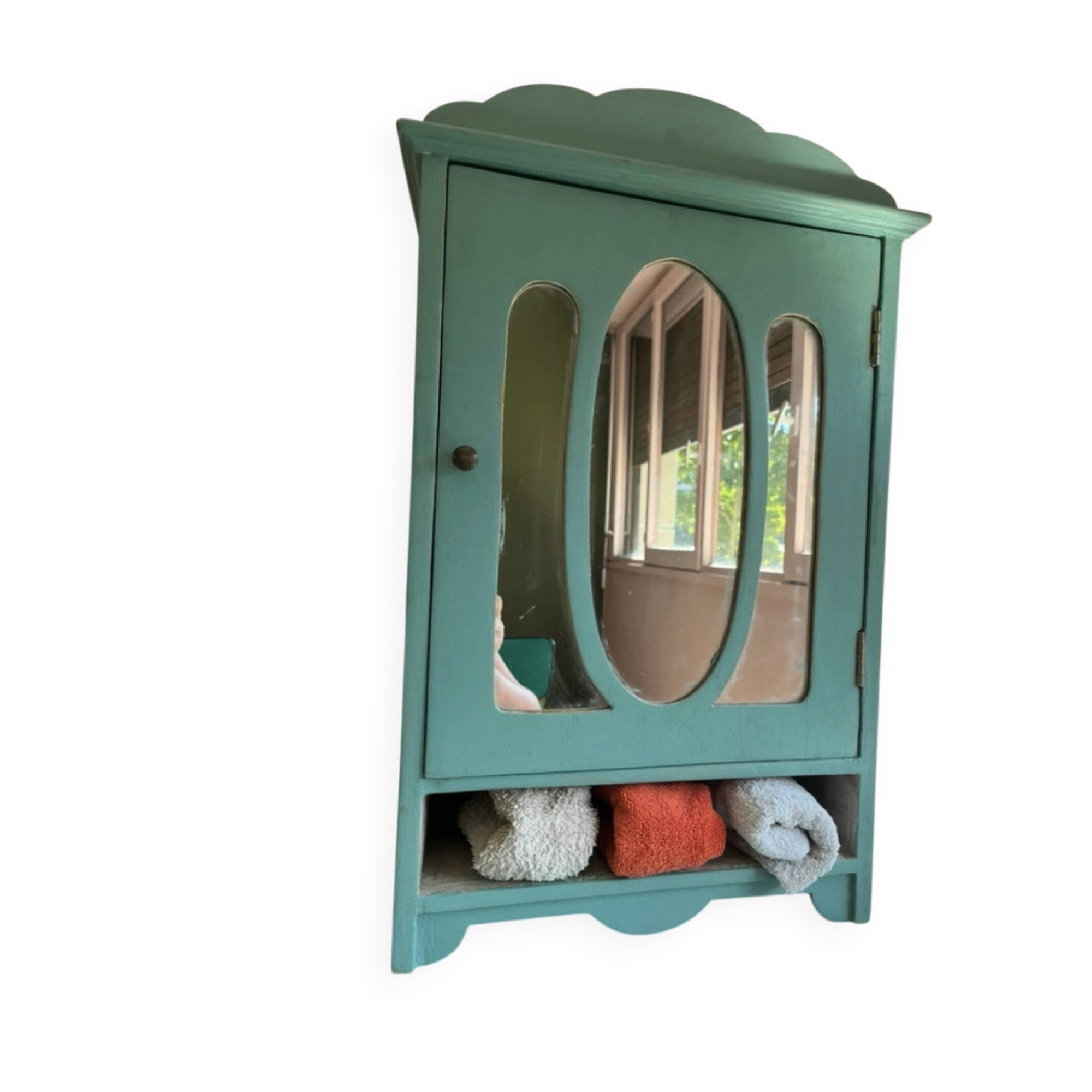 Armoire de toilette vintage en bois