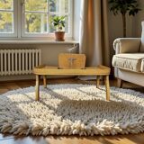 Old bed platform with a varnished wooden reading shelf, Torck