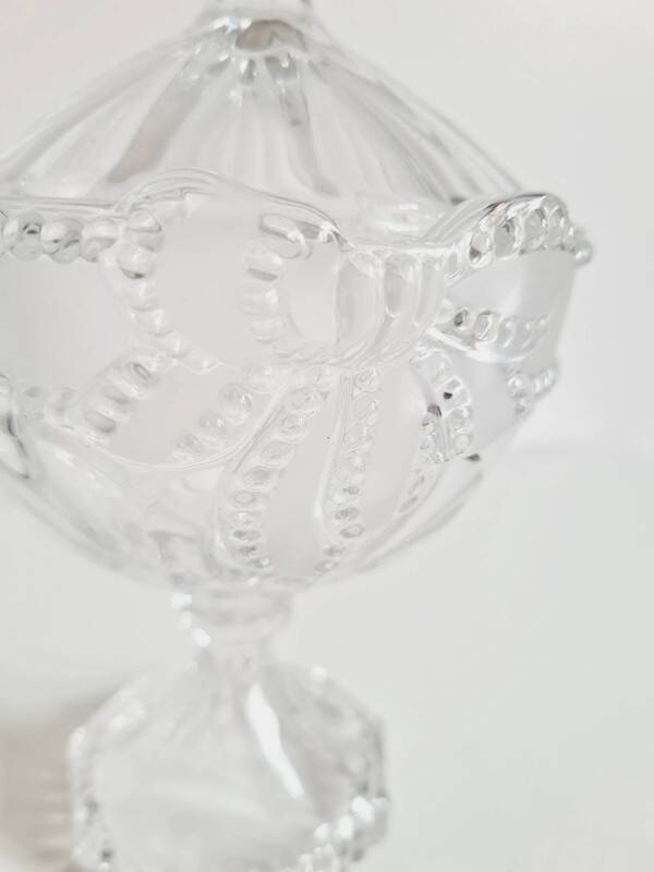 Bonbonnière vintage Evita en cristal - années 1970