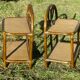 Pair of vintage rattan bedside tables 1970