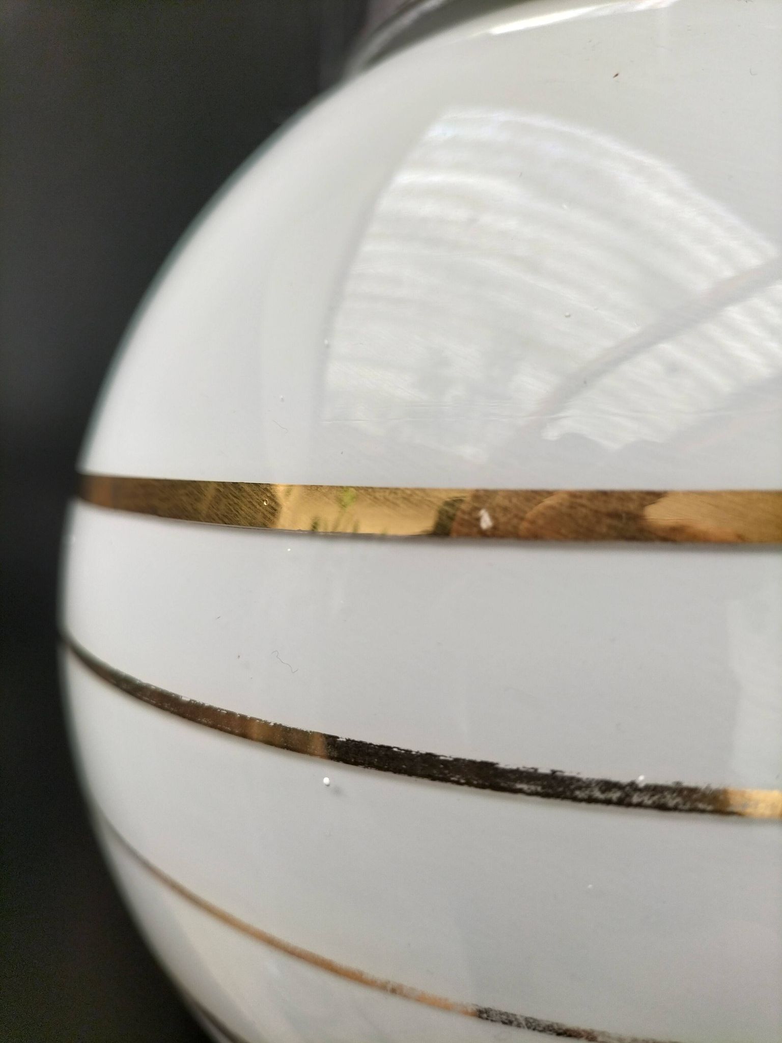 Pair of opaline pendant lights