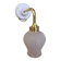 Vintage tulip angled wall light in white granite glass