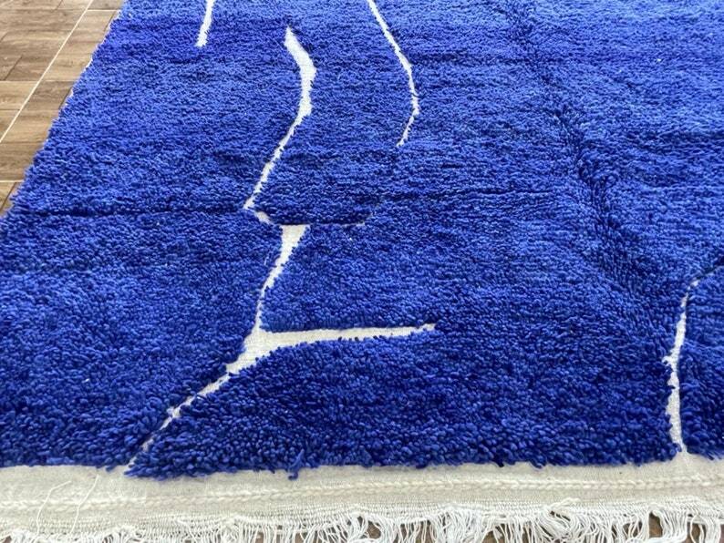 Moroccan rug, blue, 150/250cm
