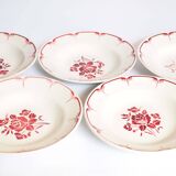 Lot 5 soup plates red decor