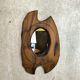 Vintage free-form mirror in solid wood
