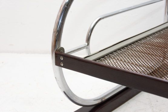 Chrome bauhaus sofa by Hynek Gottwald bohemia 1930s