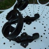 Pair of wrought iron wall hooks