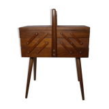 Sewing box in oak and mahogany 1950