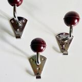 Chrome and bakelite coat hooks from the 70s