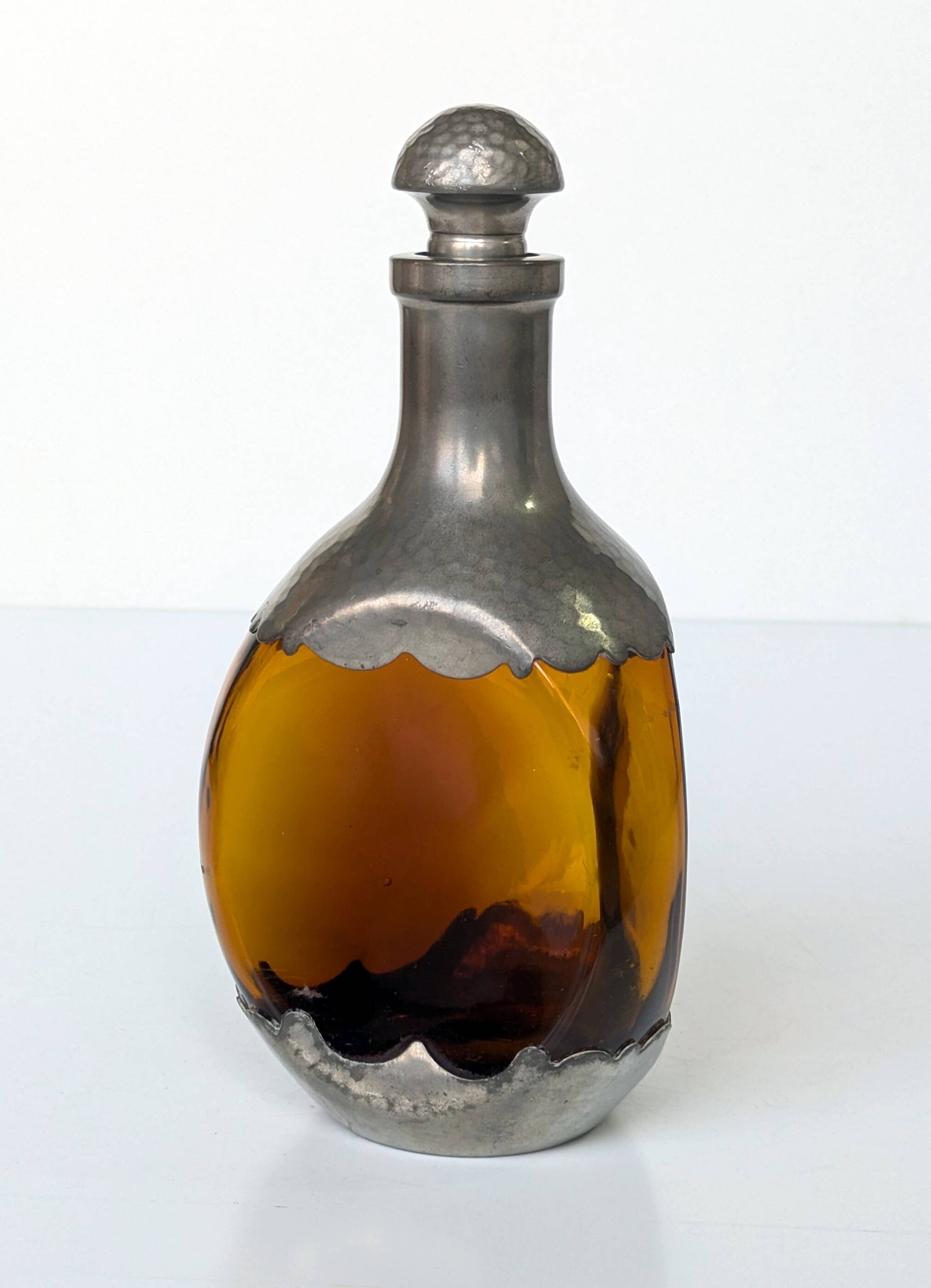 Decanter, carafe, amber bottle - pewter, glass - ZEISTER PEWTER