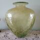 Large heart-shaped vase - glass & resin ribbed applications