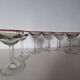 Bistro glass, thick bottom with red rim, 1950s