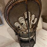 Emmanuelle vintage rattan armchair 1970