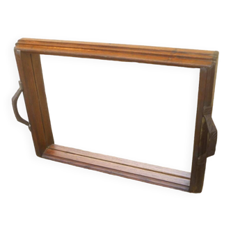 Wood and mirror serving tray