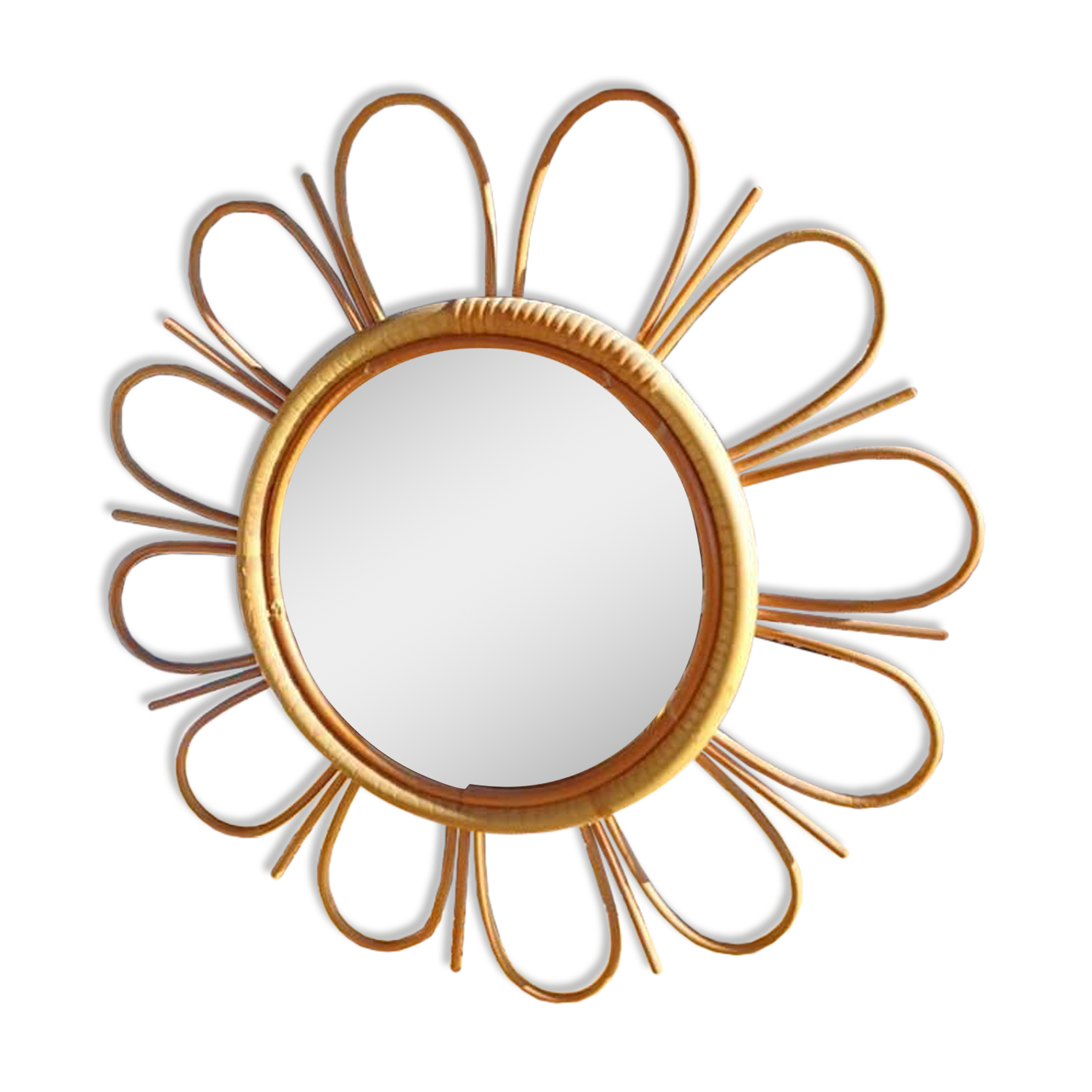 Vintage wicker mirror 1950/60